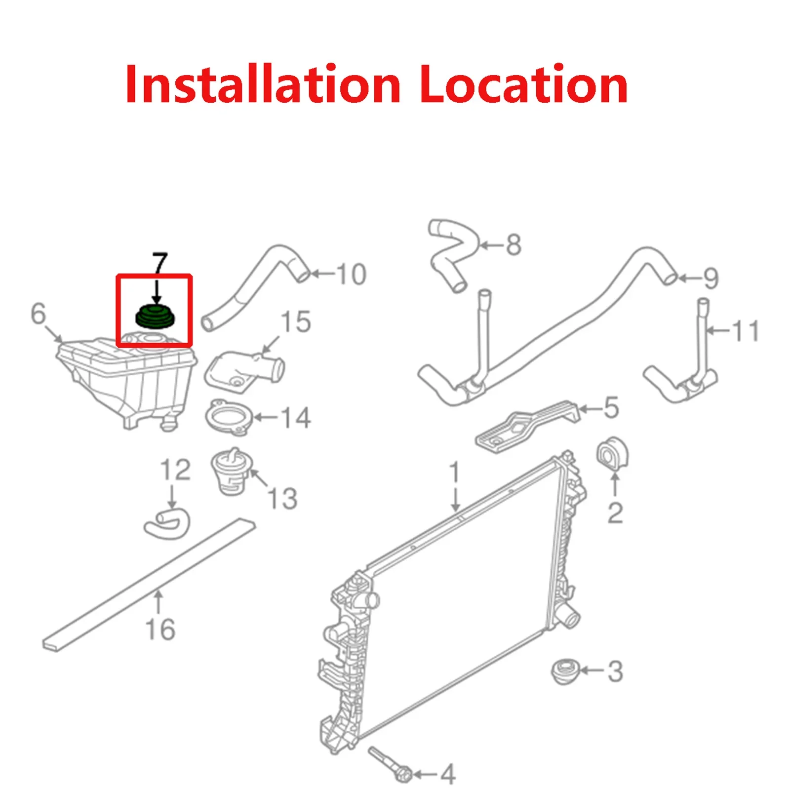Loki J крышка расширительного бачка радиатора охлаждающей жидкости двигателя для