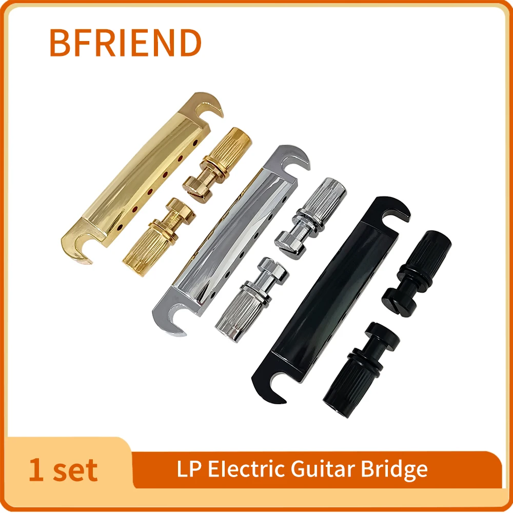 

Gold/Black/Chrome 6 String Saddle Tune-O-Matic Bridge for LP Electric Guitar