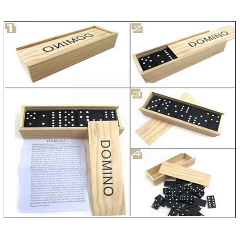 

Wooden Domino Board Games Child-parent Travel Game Intelligence Education Toys Children Early Develop Games Children F4y3