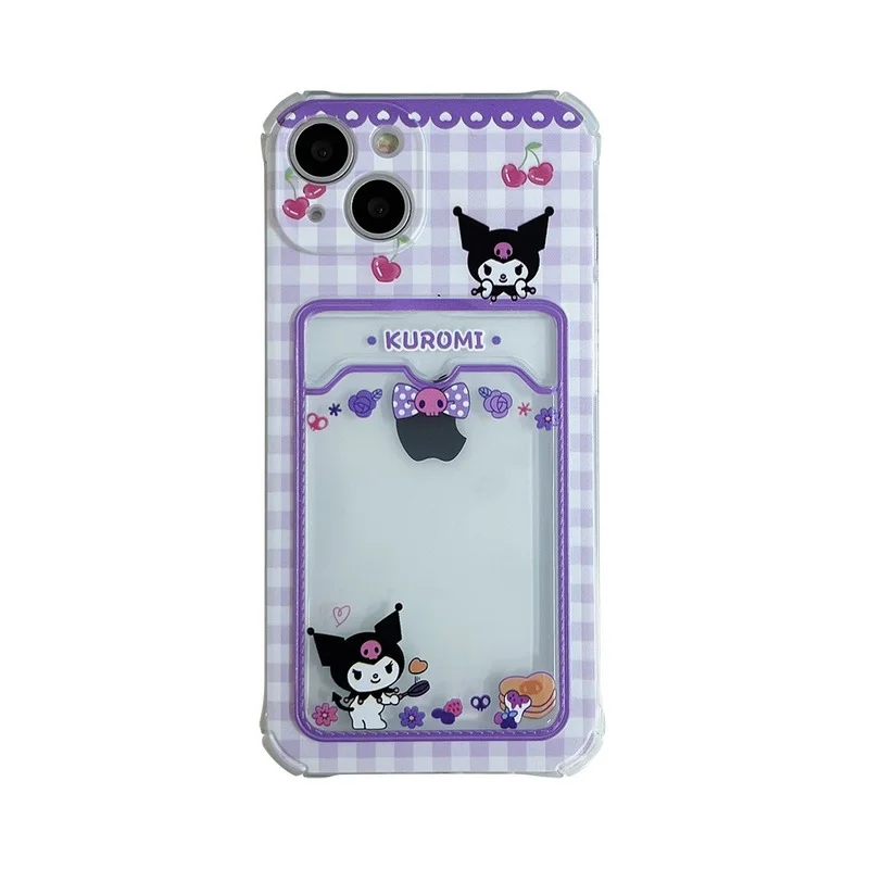 Sanrio rear case card bag mobile phone case suitable for iPhone 13 / 12pro Max mobile phone case XS transparent: XR "Apple 11"