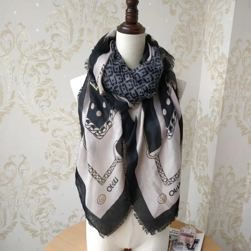 wholesale  2022, Liu .jo scarfAutumn and winter new imitation cashmere fashion trend plaid floral print long scarf shawl