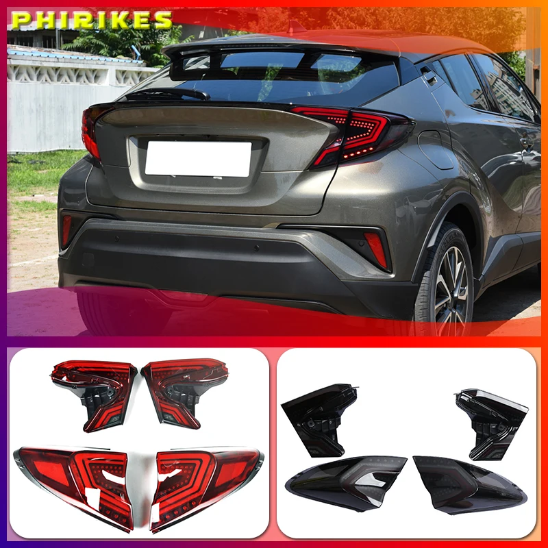 

Car styling Taillights For Toyota CH-R C-HR CHR 2016-2020 Led Tail Lights Fog lamp Rear Lamp DRL + Brake + Park + Signal lights