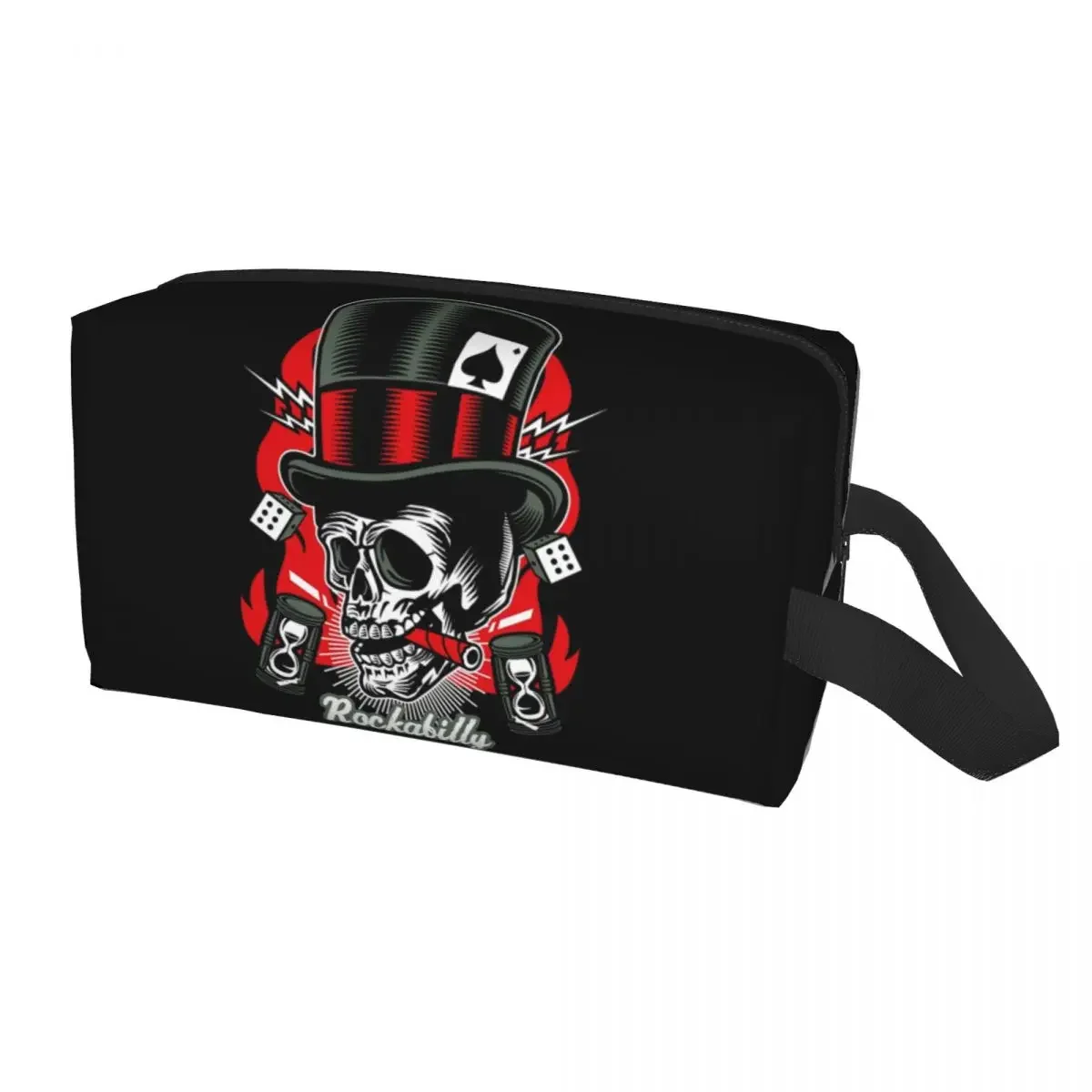 Косметичка женская в стиле рокабилли с черепом 1968