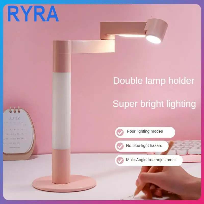 

Chargeable 3 Color Stepless Table Lamp Student Study Reading Available Night Light Rechargeable Lamp Led Lamp Eye Protection