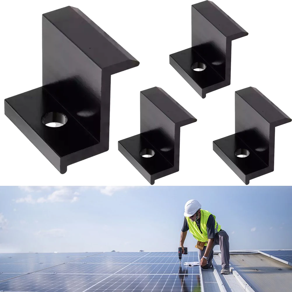 4 шт. фотоэлектрический зажим для солнечной батареи черная солнечная панель