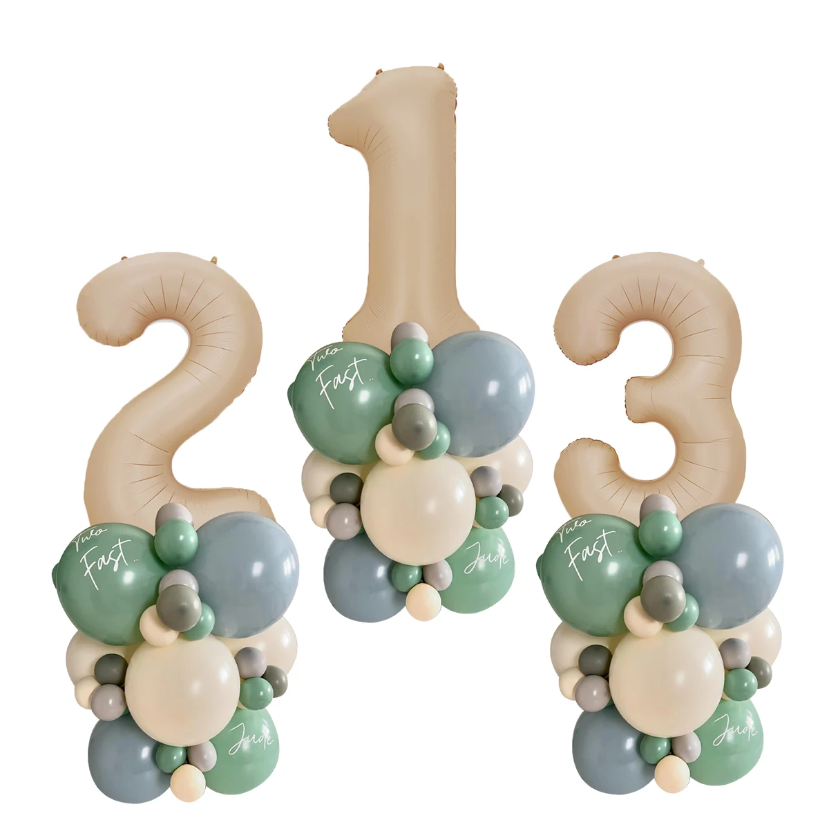 1 комплект винтажных зеленых латексных воздушных шаров башня 32 дюйма цифры-шары