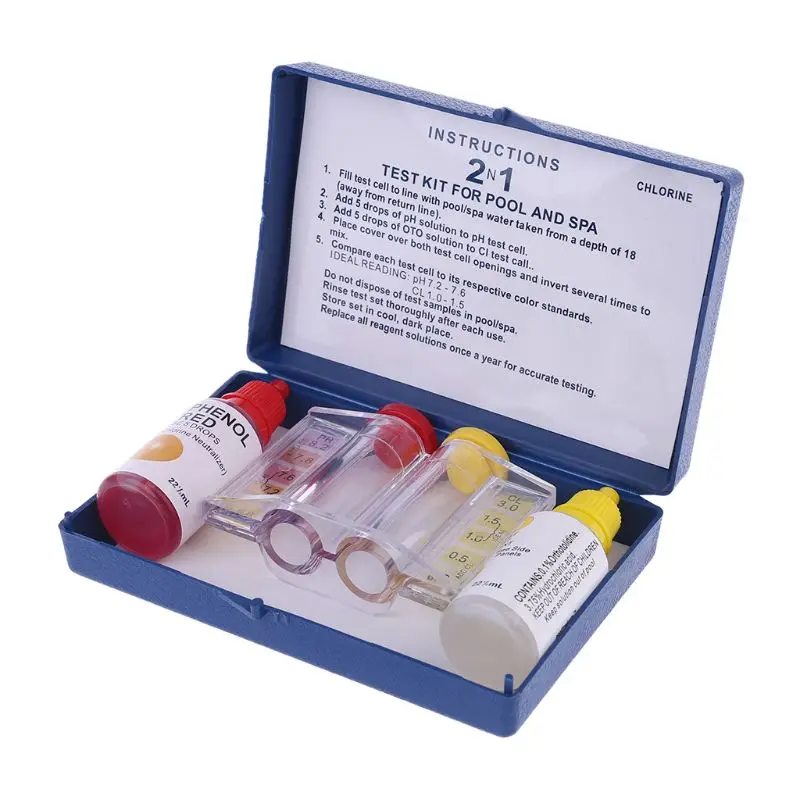 

Swimming Pool Special Test Accessories PH Chlorine Inspection Liquid Water Quality Component Test 1 Box/set Durable Dropship