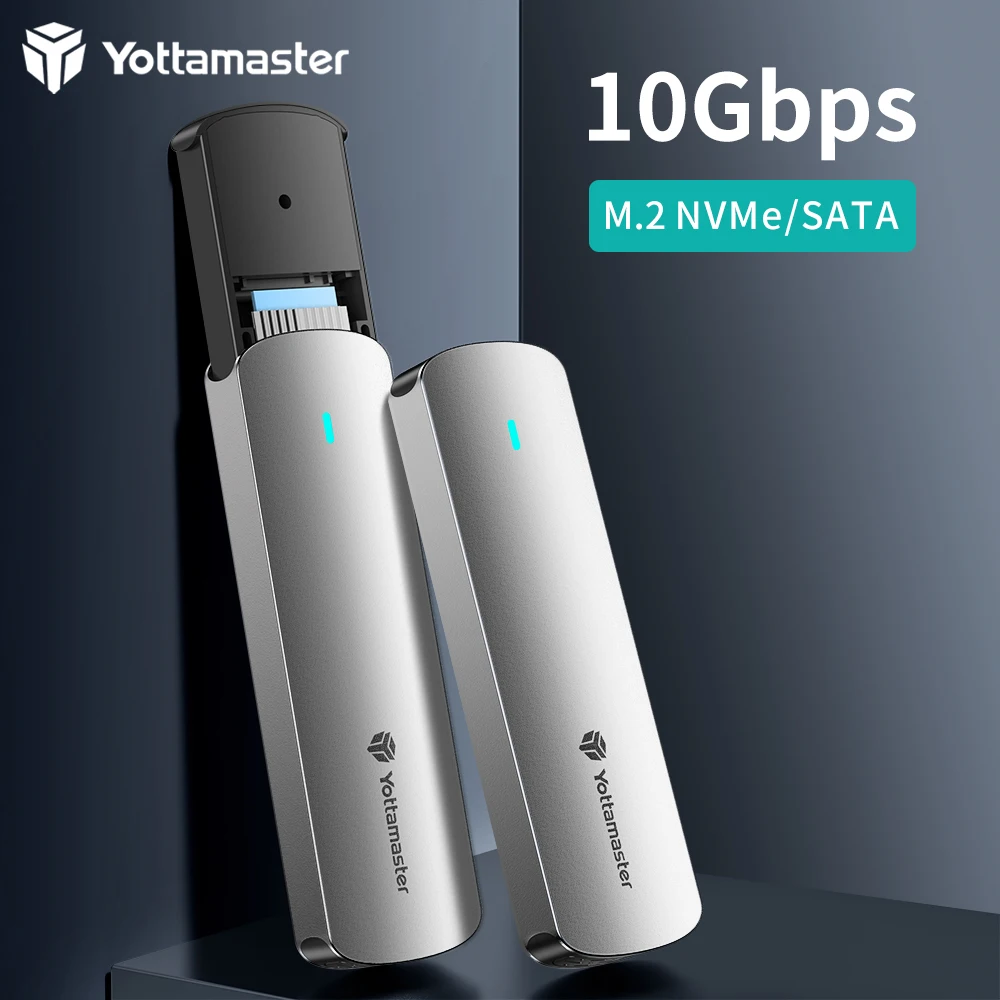 

Yottamaster External hd Ssd Nmve M2 Enclosure NVMe TypeC USB3.1 GEN1 10Gbps Hard Drive Enclosure M.2 SSD Box