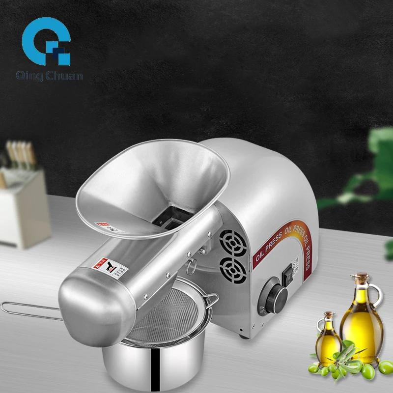 Пресс для масла 1250 Вт 5-8 кг за часы дома 220 В 110 холодная соковыжималка арахиса
