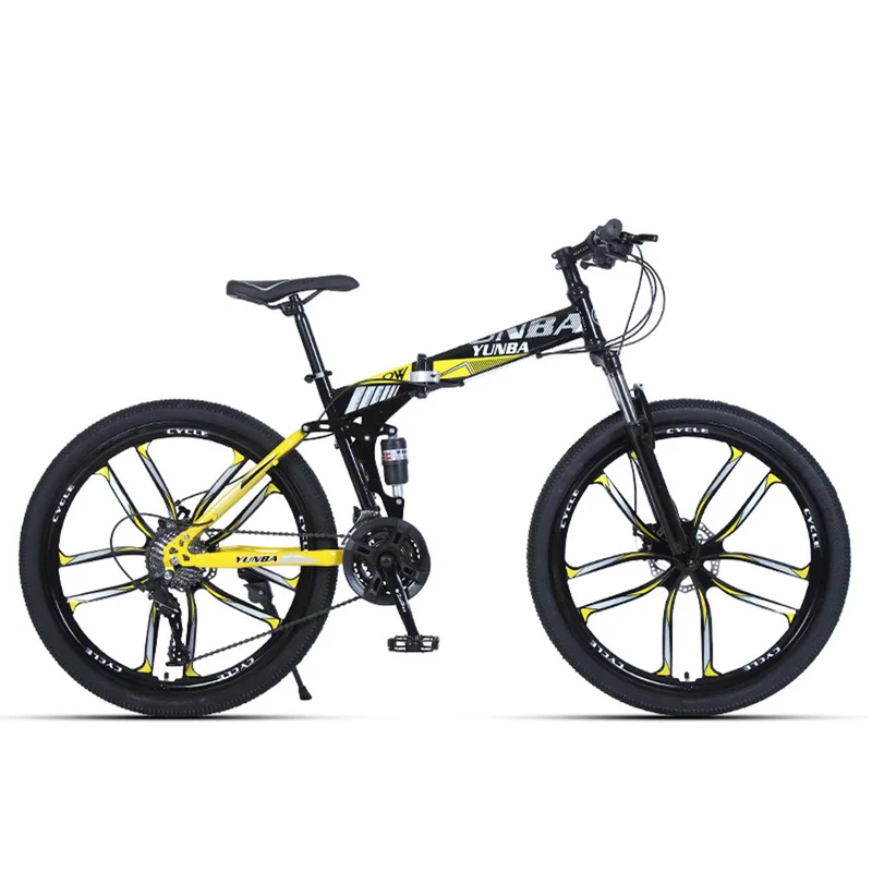 

Складной горный велосипед для взрослых, колеса 24 дюйма, колеса 26 дюймов, алюминиевый обод, велосипеды с переменной скоростью, двойная V велос...