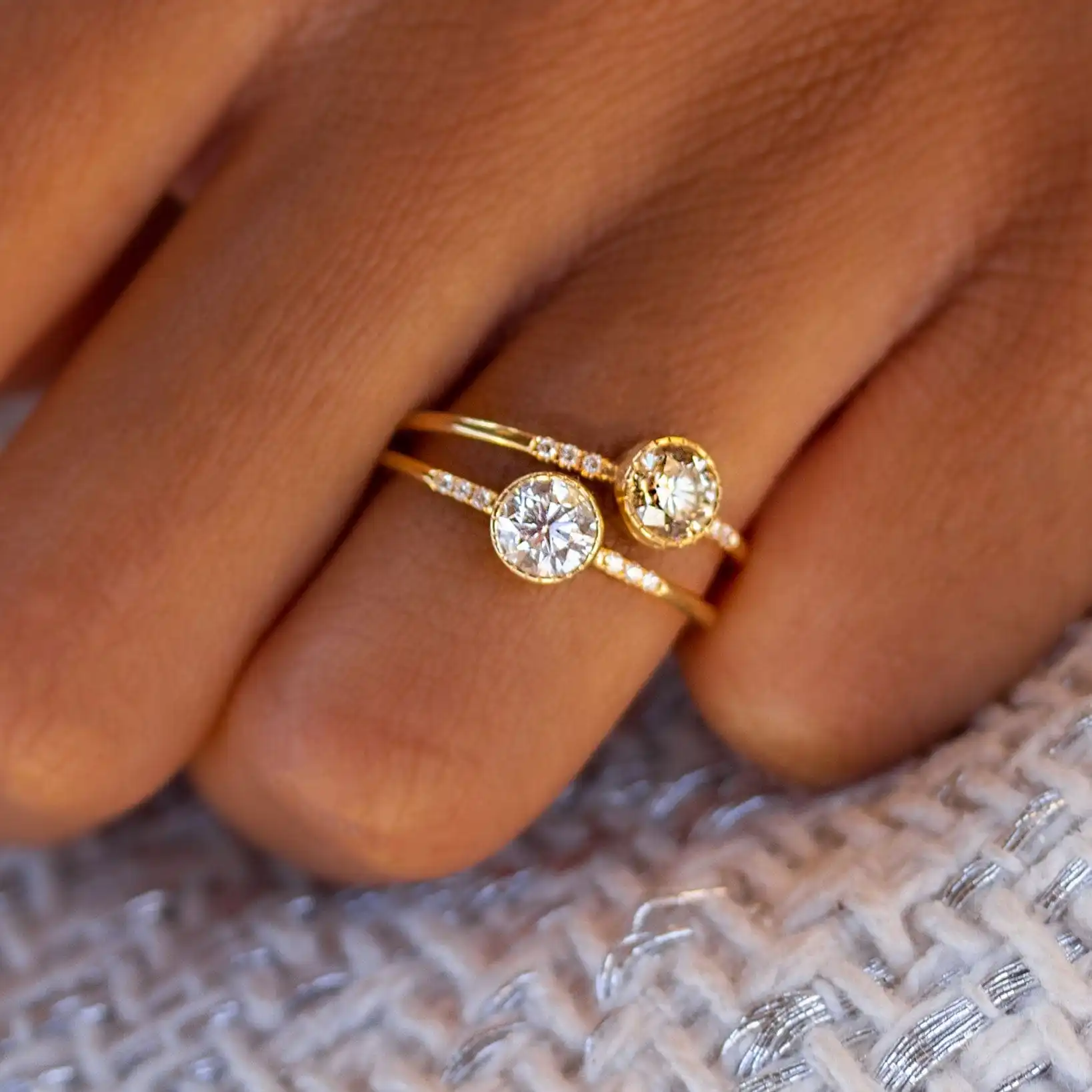 

Stunning Diamonds on S925 Sterling Silver Solitaire Ring for Women