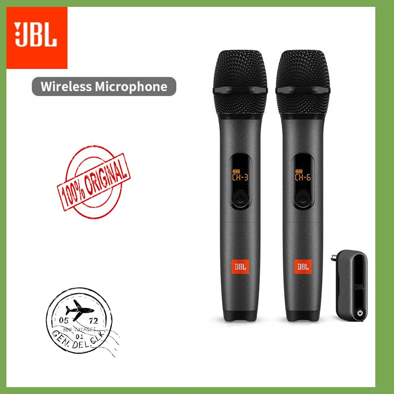 

For JBL WIRELESS MICROPHONE Handheld Wireless Dual Karaoke Microphone UHF Dual Channel 6.3 Interface Studio Microphone