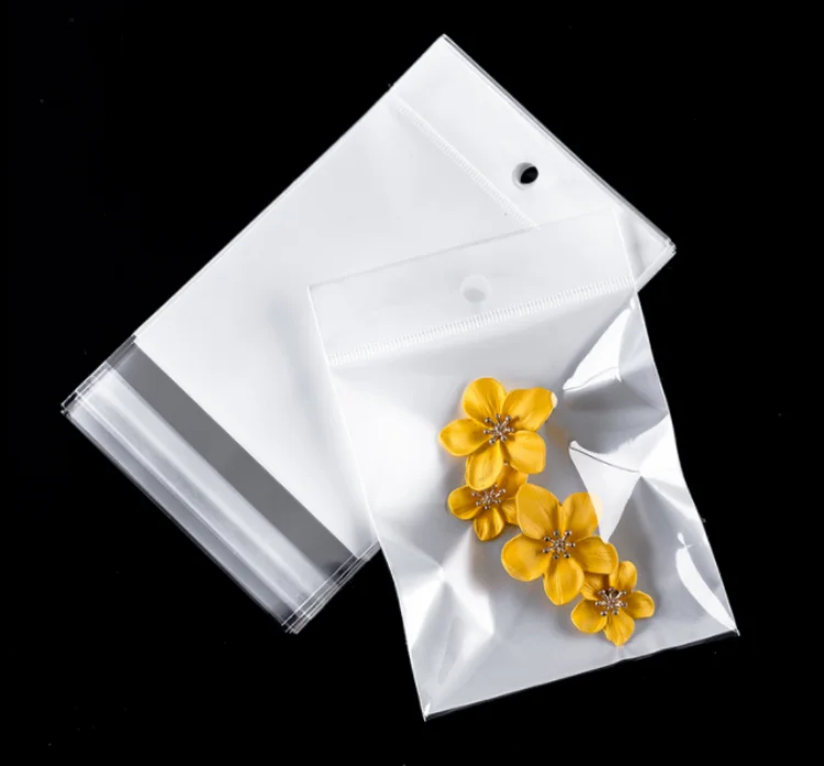 100 шт. 120 микрон прозрачный клей OPP подвесной мешок сделай сам пластиковый винт