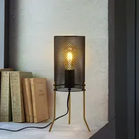 New Style American Black Screen Lamp Industrial Wind Lamp Hotel Living Room Bedroom Bedside Retro Table Lamp Night Light