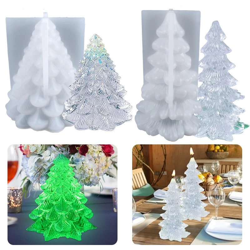 

Christmas Scented Silicone Candle Mold DIY New Santa Christmas Tree Gypsum Handmade Soap Cake Chocolate Molds Resin Making