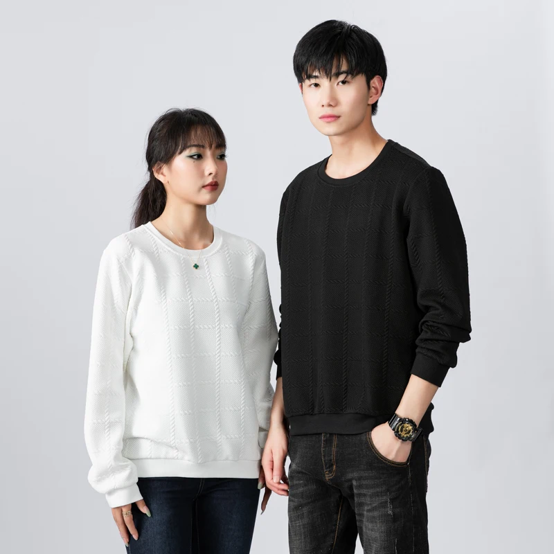 

2022 New Versatile Korean Autumn And Winter Couple Round Neck Top Loose Men'S Fashion Teenager Jacquard Long Sleeve Pullover