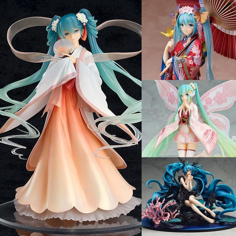 

Hatsune Miku hand-made miku kimono snow cherry blossom butterfly princess peripheral model hand-made gift decoration
