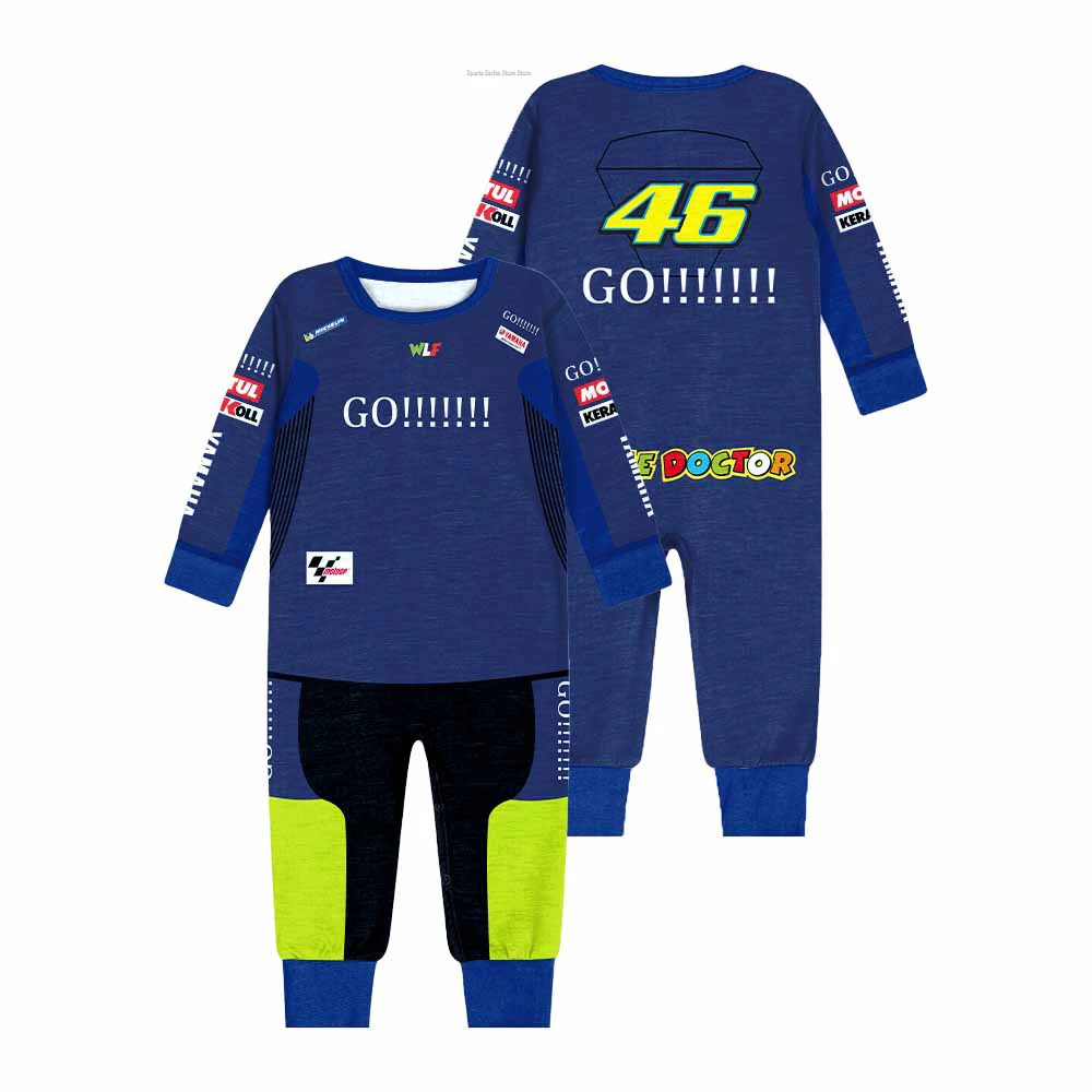 Комбинезон для новорожденных MOTO GP с 3D-принтом мотоциклистов Быстросохнущий