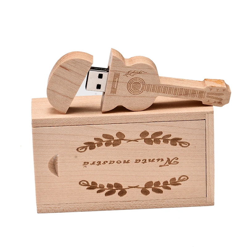 

USB-флеш-накопитель JASTER в виде деревянной гитары, 32 ГБ, 64 ГБ