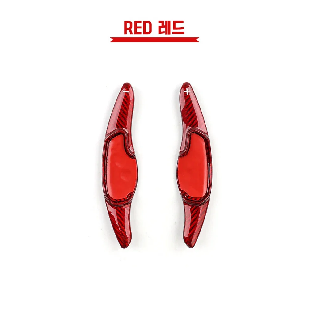 

Настоящее углеродное волокно, 2 шт., автомобильное рулевое колесо, расширенное для Hyundai Kona SX2 2024, внутренние наклейки на шестерню, аксессуары