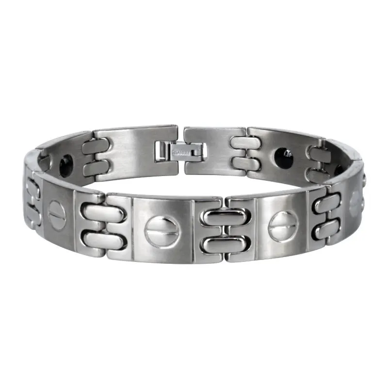 

Men's Titanium Steel Germanium Bracelet Negative Ion Anti-radiation Antioxidant Fat Burning Stainless Steel Health Bracelet