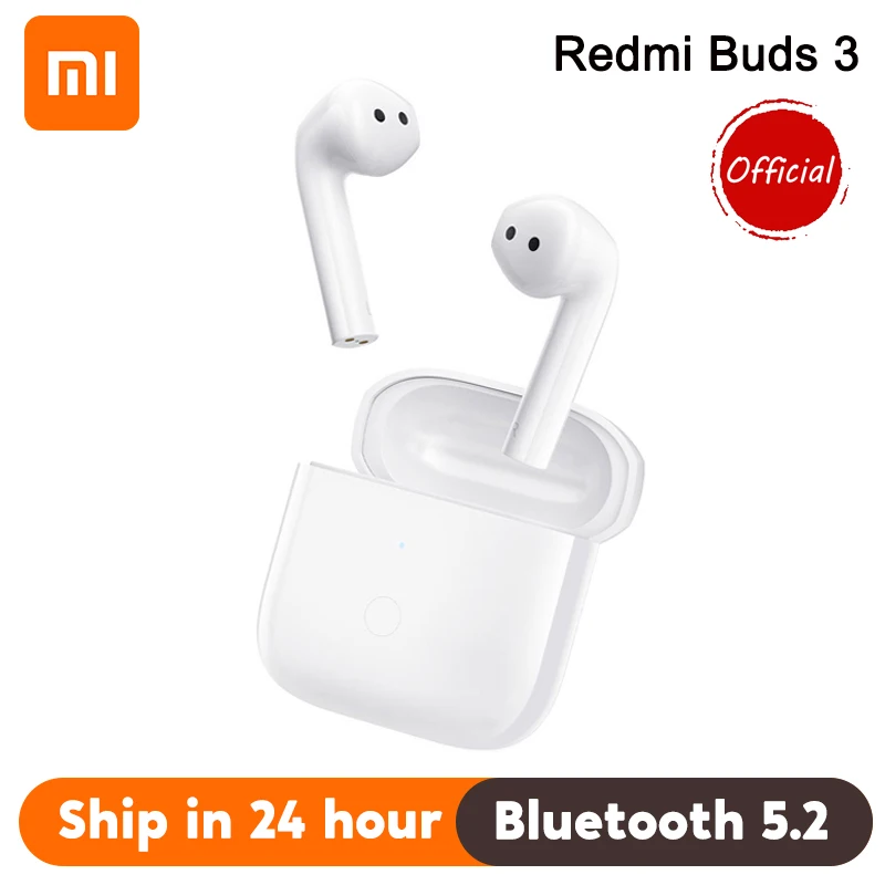

Беспроводные стереонаушники Redmi Buds 3 True, наушники-вкладыши с низкой задержкой, Bluetooth 5,2, AptX, Адаптивная портативная гарнитура
