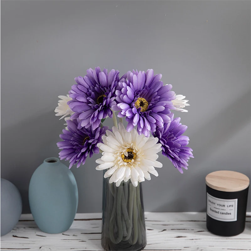 

Silk Imitation Gerbera Sunflower DIY Home Christmas Wedding Decoration Bouquet Flower Lmitation Flower Wall Material Daisy