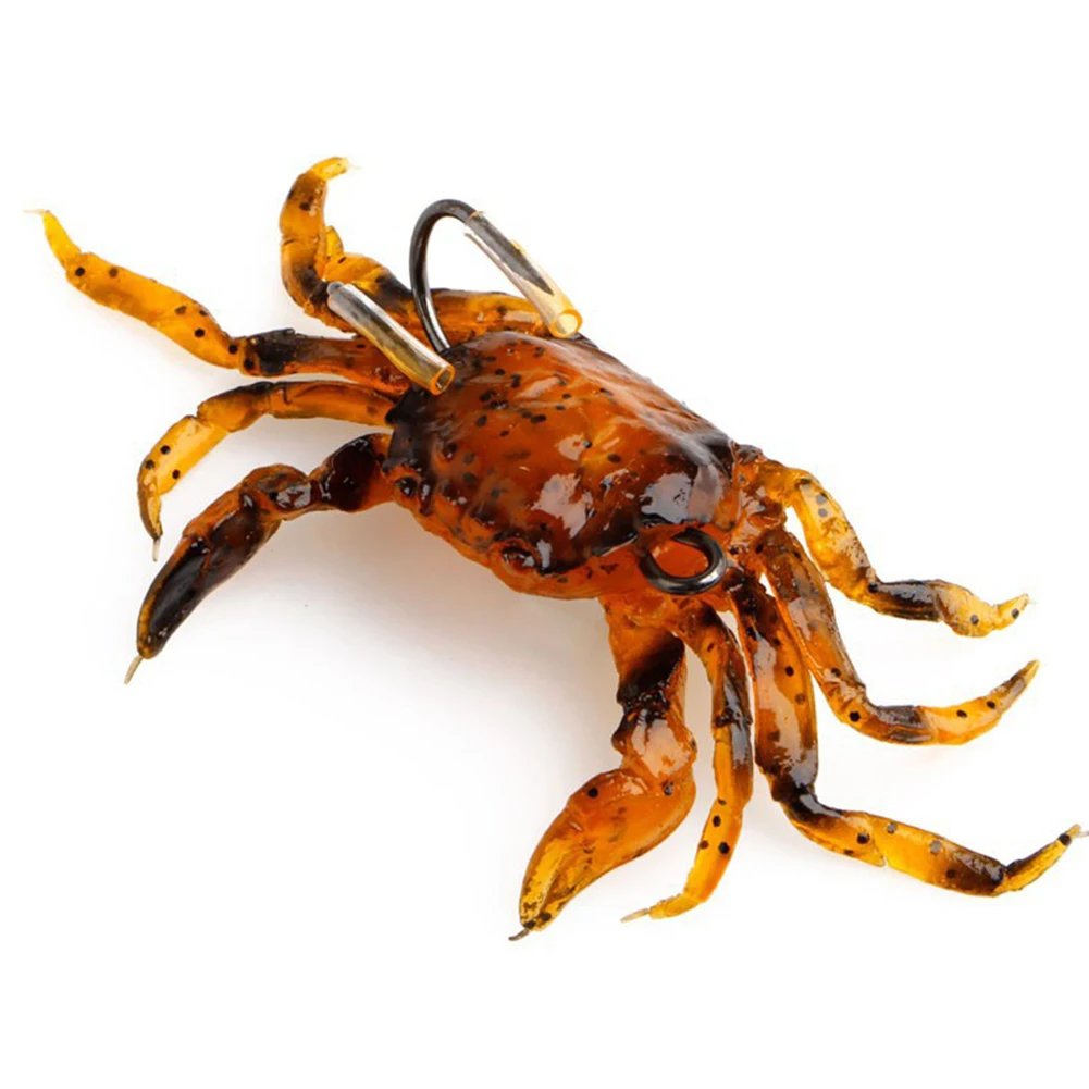 

10cm 3D Simulation Crab Bait Artificia Soft Fishing Lures Bass Wrasse Cod Sea Fishing Hook Tackle Bait For Saltwater Sea Fishin