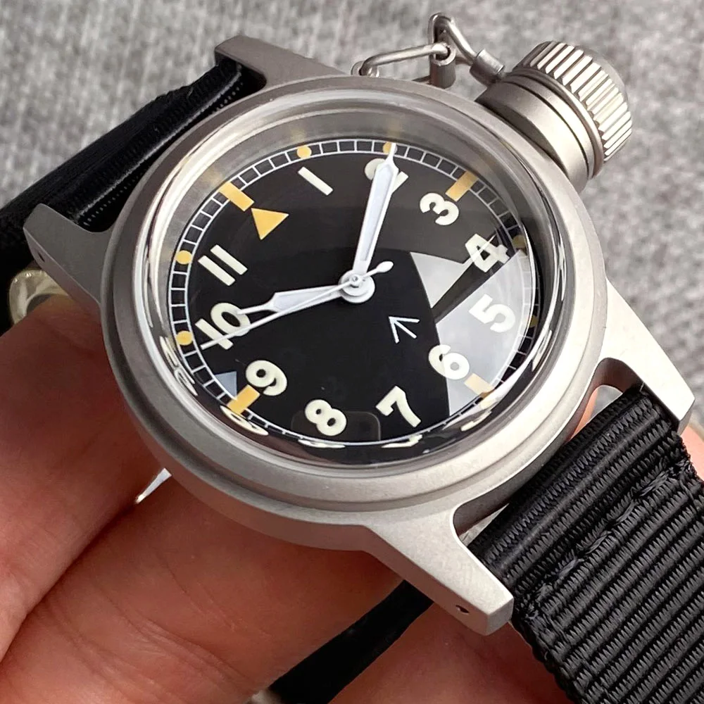 Фото Tandorio 36MM Frogman Army Miyota 8215 Автоматические часы для мужчин, водонепроницаемость 200 м, люминесцентное покрытие, куполообразное сапфировое стекло, военные дайверские часы. №3