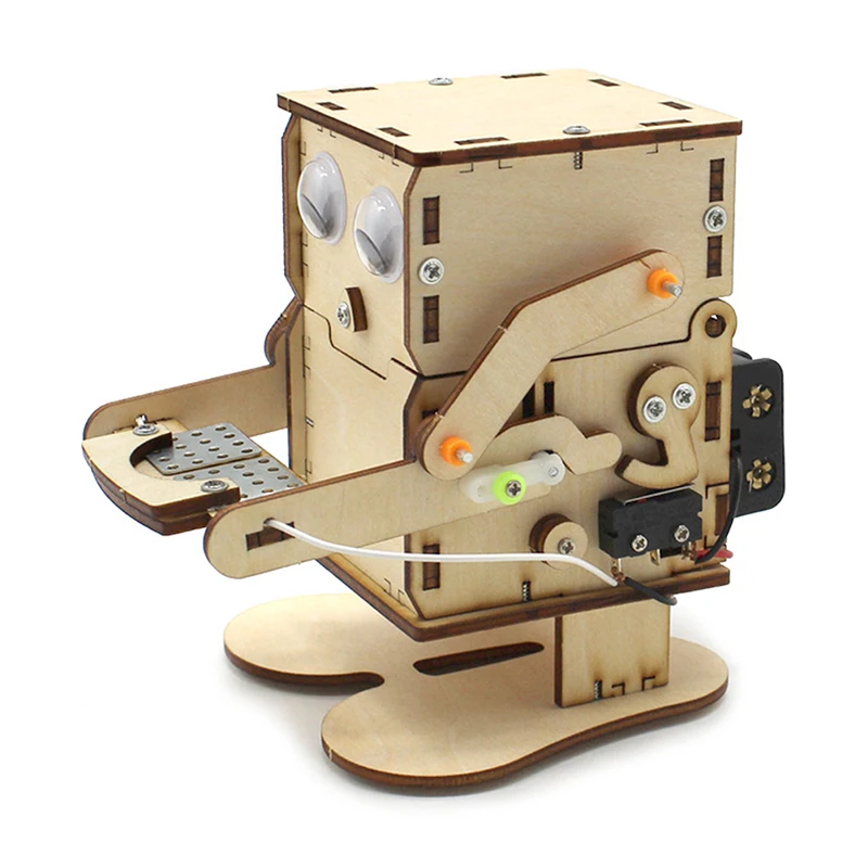 

DIY Robot Eating Coin Wood Model Teaching Learning STEM Project for Students Kids School STEM Project Science Education Aid Gift