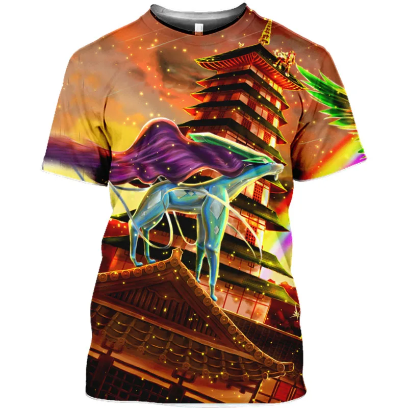 Лидер продаж летняя футболка с покемоном Пикачу Мужская рисунком из мультфильма