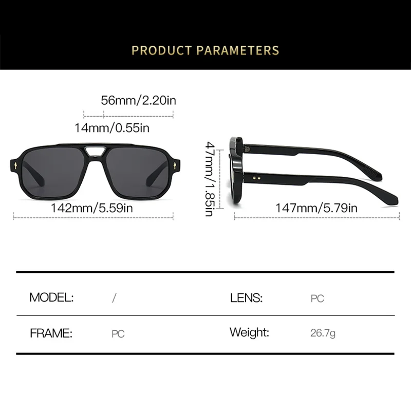 Уличные солнцезащитные очки мужские ретро повседневные для вождения деловые