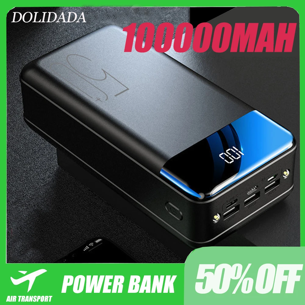 

2023 100% New Genuine Fast Charging 100000mah /98000mah Power Bank Large Capacity Mobile Power Universal 5v2.1a Fast Charging