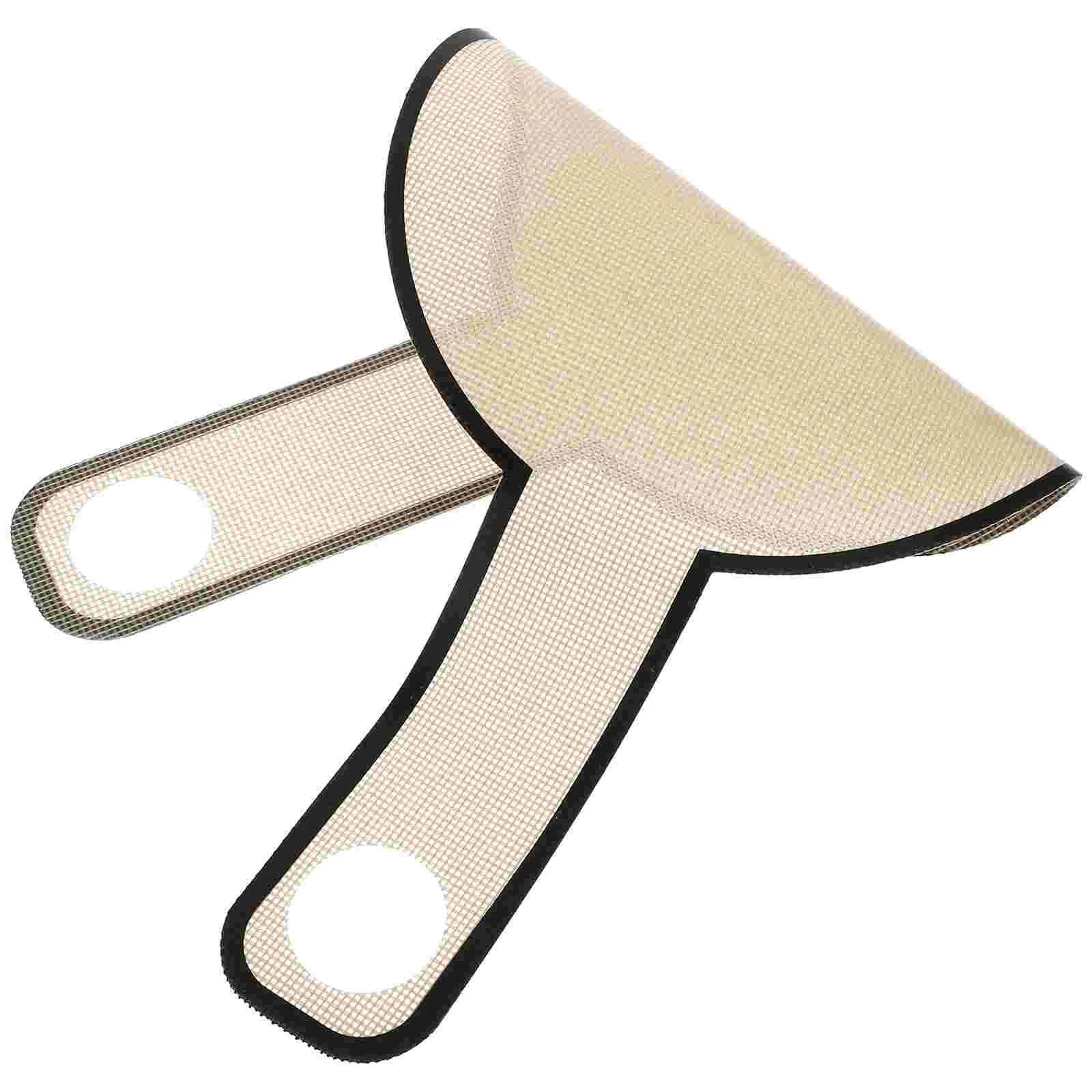 

Pastry Mat Dough Bread Sling Mat with Long Handle Fiberglass Mat Cooking Bakeware Mat for Ovens and Microwaves Brown