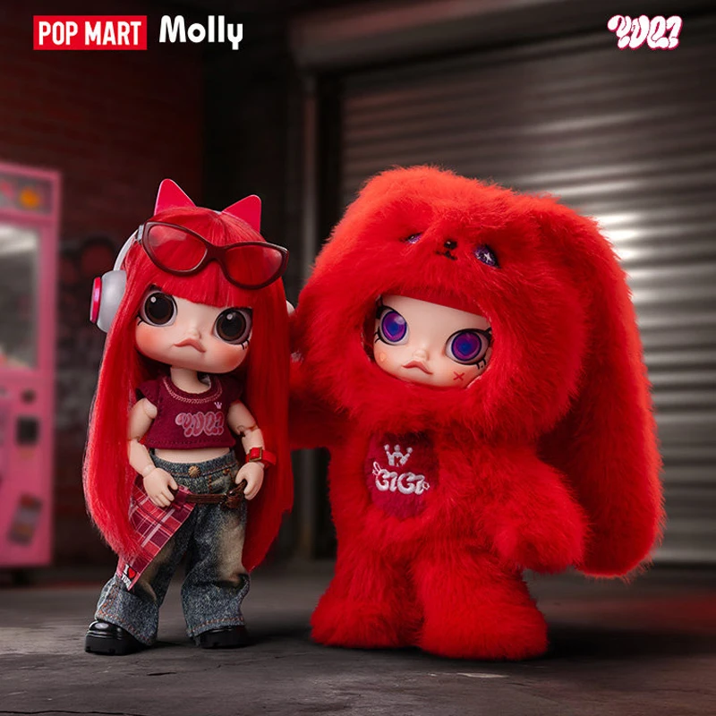 Фото POP MART MOLLY X YUQI 1/8 Фигурка из серии коллаборации, оригинальная игрушка в закрытой упаковке, загадочная коробка, милые куклы, аниме-фигурка, подарок №5