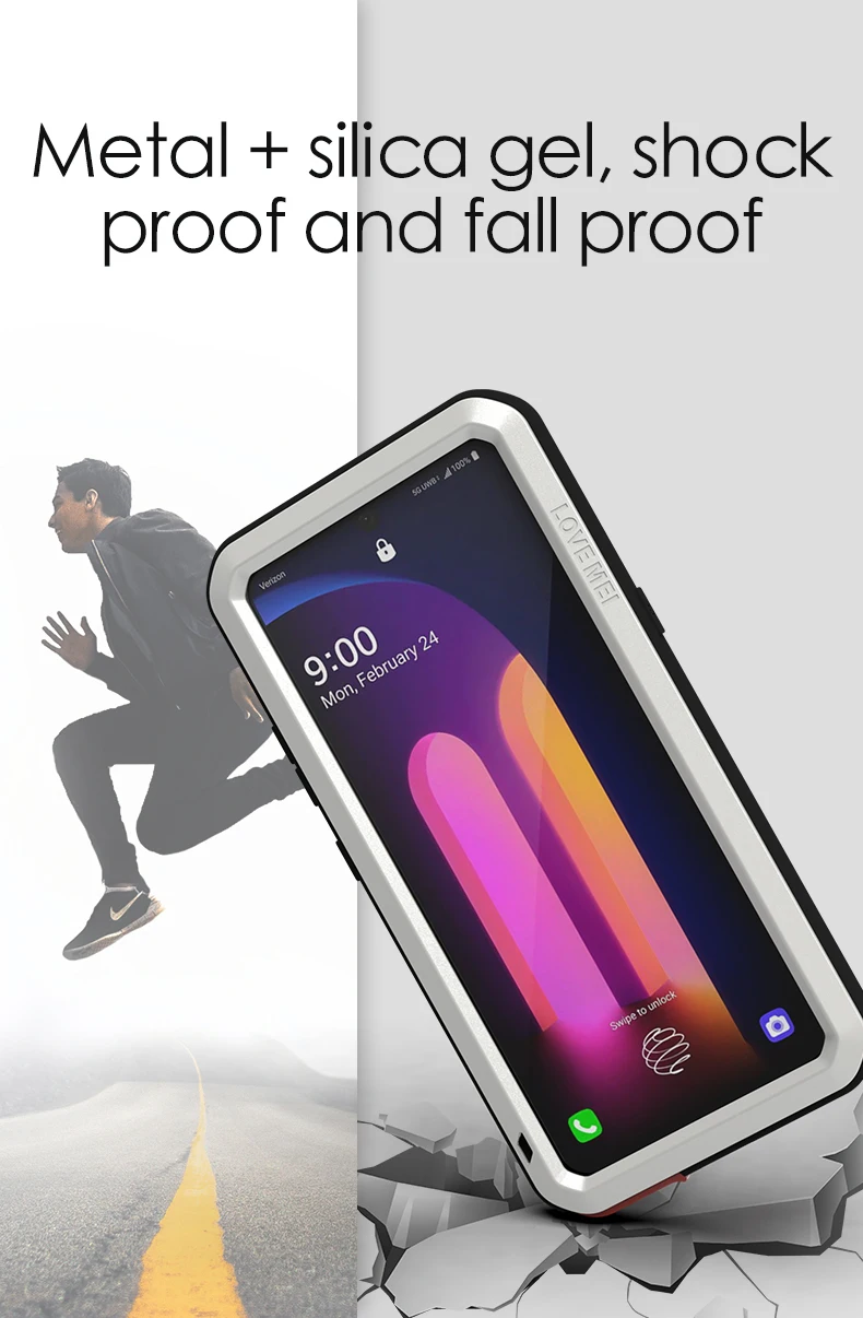 Dropshipping 360Protective Metal Armor Shockproof Waterproof Case For LG V60 V40 V30 V35 G7 Cases Heavy Duty Glass Cover