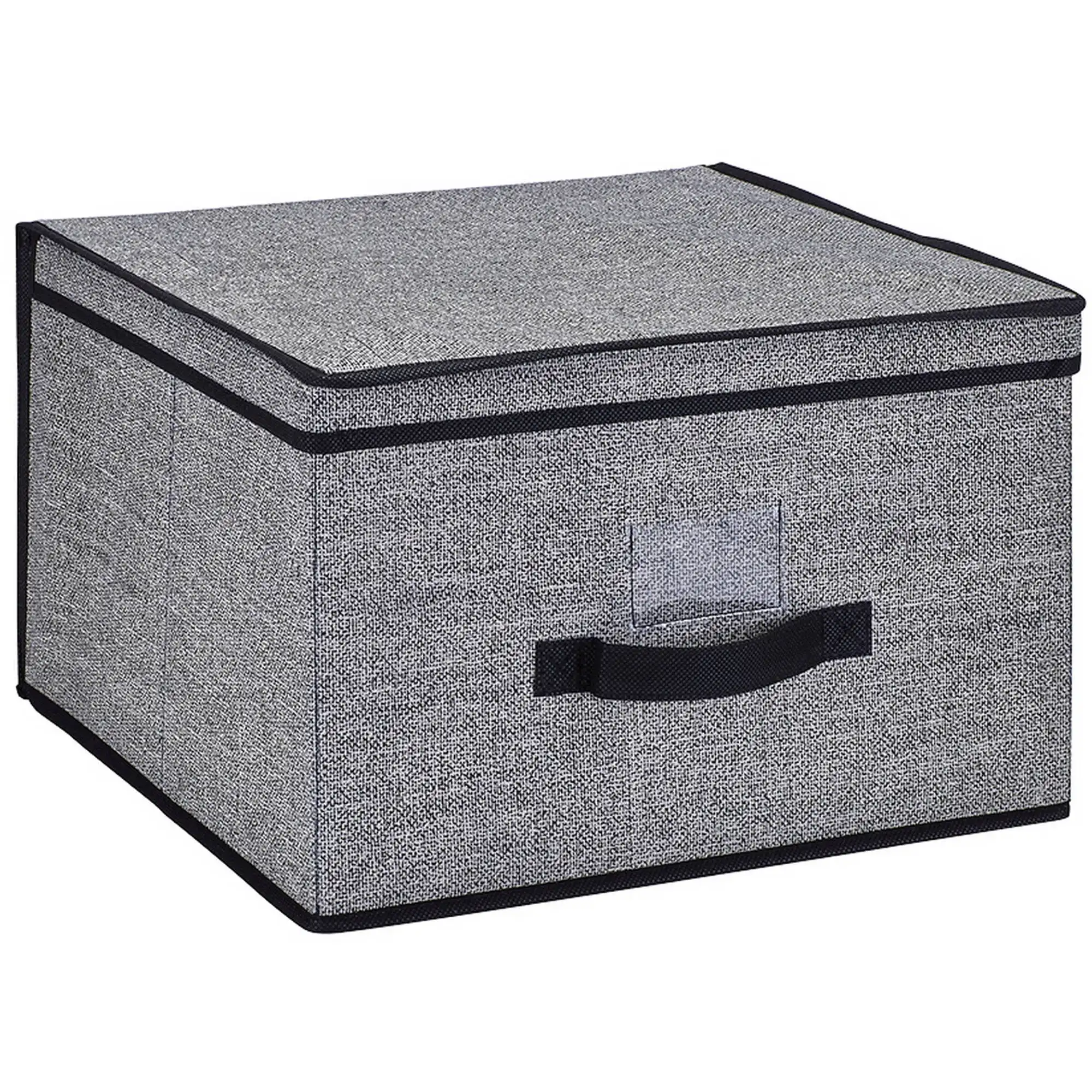 

11.22 Gallon Jumbo Fabric Storage Boxes, Black Storage Box Organizer Box