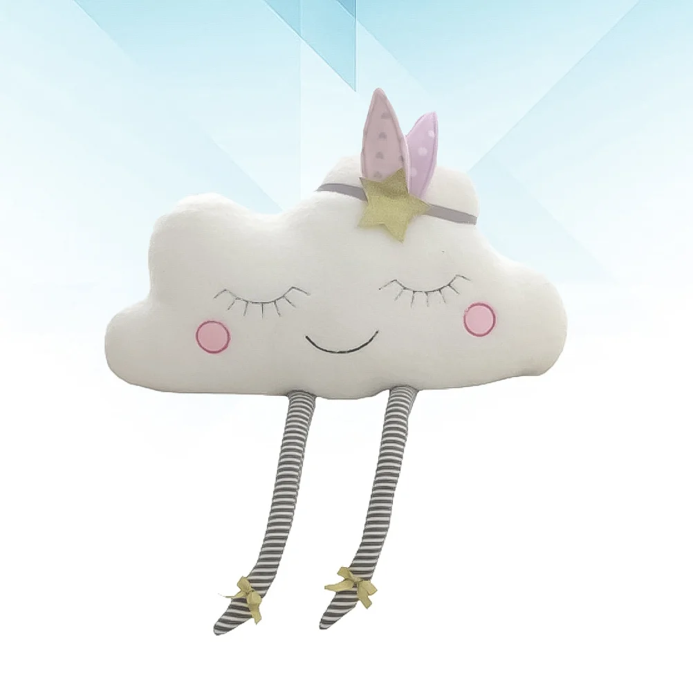 

Smile Cloud Pillow Plush Toy Stuffed Dolls Sofa Back Cushion Throw Pillow for Sofa Home Bed Size S