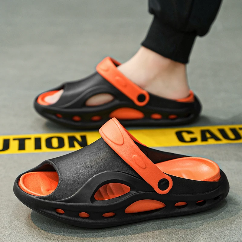 Сандалии мужские из натуральной кожи повседневная Уличная обувь пляжные туфли