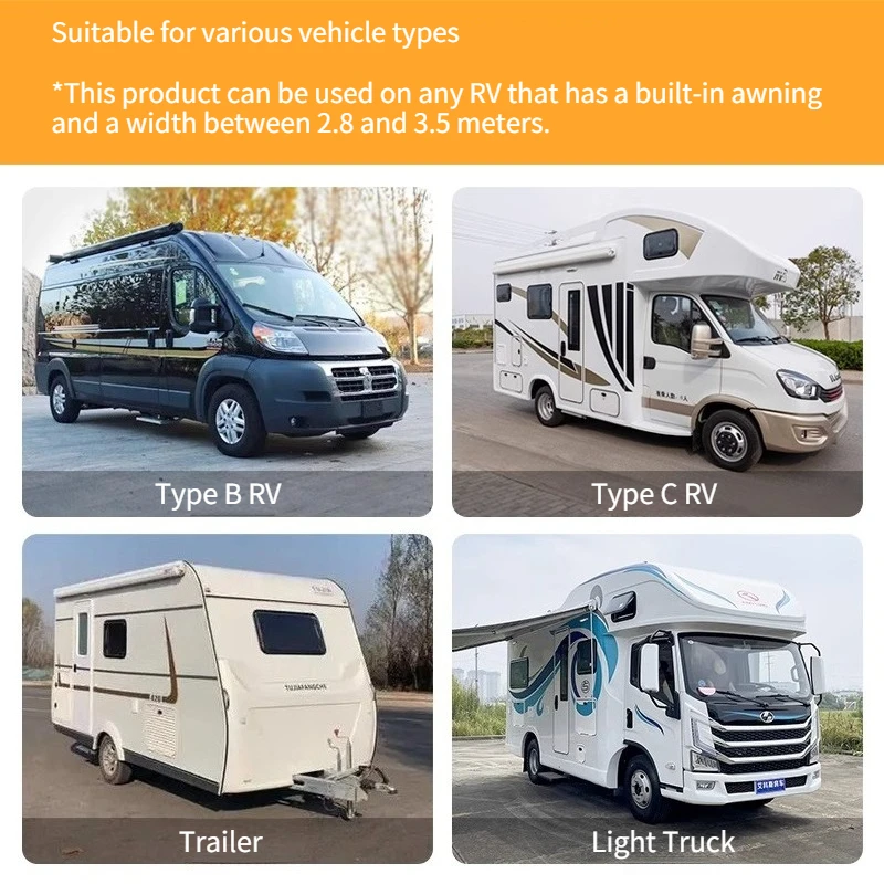 Фото C/B-Typ Wohnmobil-Seitensonnenschutzzelt Universelle Wohnmobil-Markise Mit Vollpresa Emma Набор 2,5м 3м 4м №5