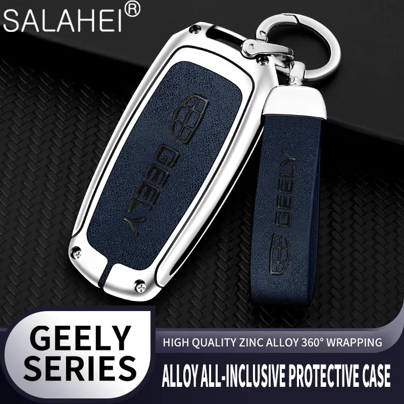 

Car Remote Key Fob Case Bag Cover Holder Shell For Geely Atlas Boyue NL3 EX7 SUV GT GC9 Emgrand X7 Borui Keychain Accessories