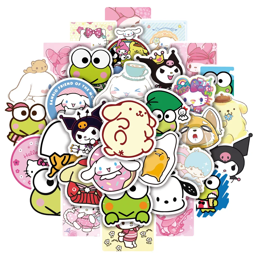 

100 Anime Stickers Kawaii Cartoon Collection Graffiti Stickers Scooter Guitar Water Cup Trolley Waterproof Gifts for Children