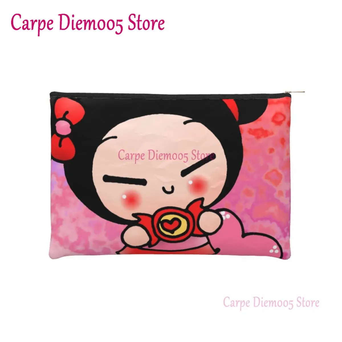 

Funny Love Pucca Makeup Bag Women Travel Cosmetic Organizer Fashion Manga Storage Toiletry Bags