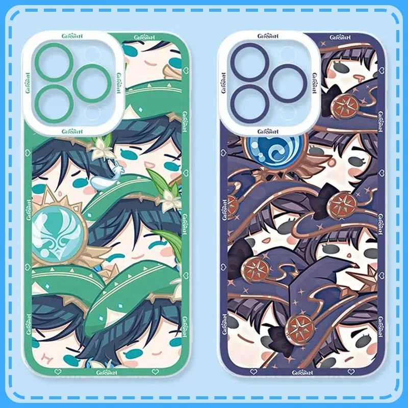 Фото Чехол для Xiaomi Redmi Note 13 12 11 Pro Plus 4G 5G 12S 11S 10 10S 9 9S 8 13C 12C 10C Game Genshin Impact Мягкий силиконовый чехол №1