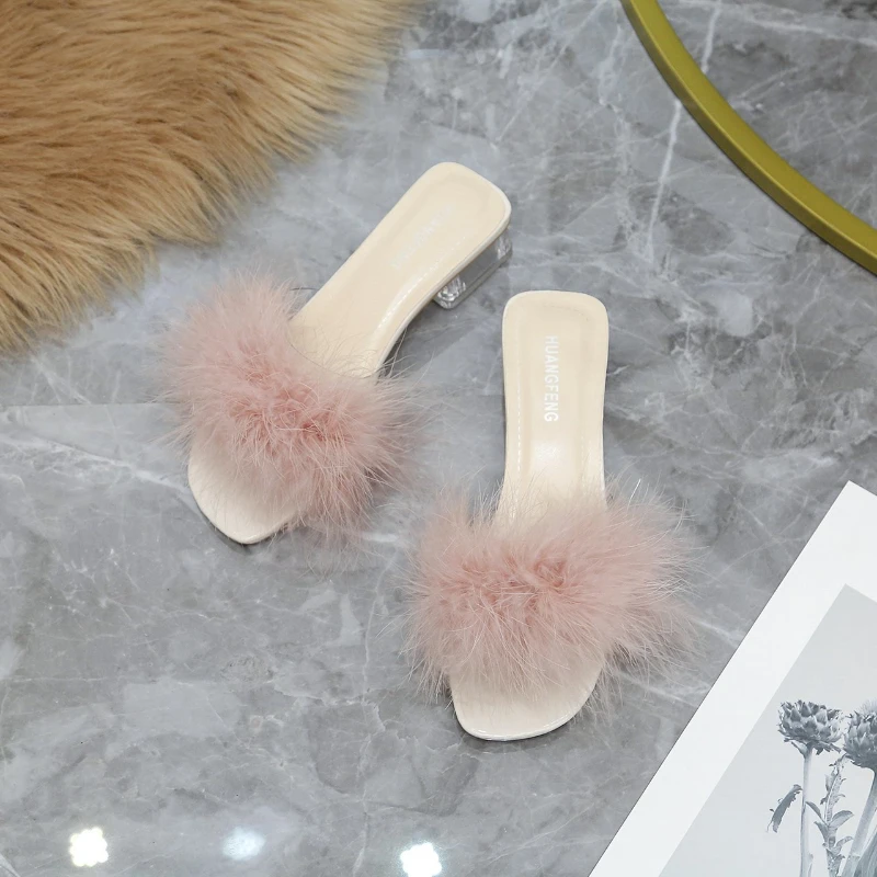 

2022 Summer New Square Toe Slipper Toe Slippers Fashion Simple Outdoor Leisure Comfortable and Convenient Women's Sandals