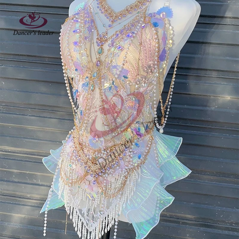 Купальник-Русалка для латиноамериканских танцев Роскошный профессиональный