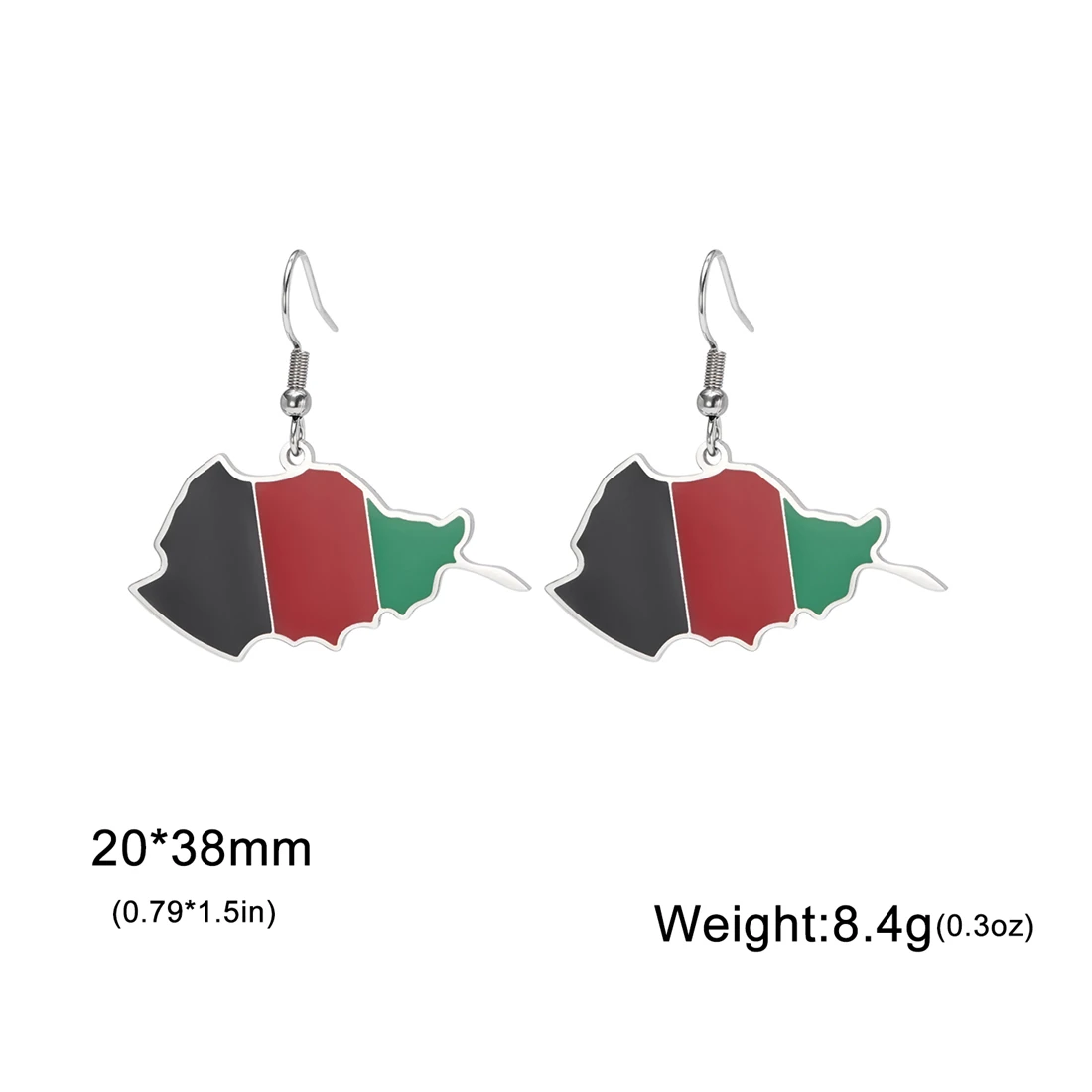 Серьги EUEAVAN с картой Афганистана из нержавеющей стали женские серьги золотого