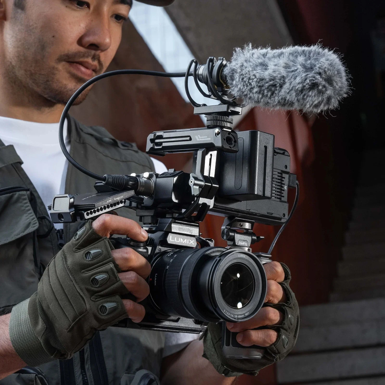 Ручной комплект SmallRig Camera Cage для Panasonic LUMIX S1R II/S5 IIX/G9 II совместимый с быстросъемной