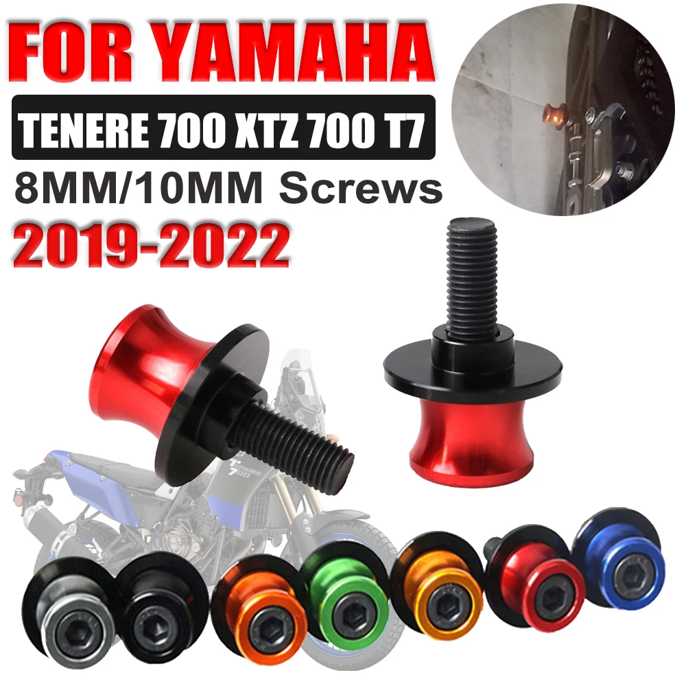 

For Yamaha Tenere700 Tenere 700 XTZ700 T7 XT700Z T700 Motorcycle Accessories 8mm 10mm Swingarm Spools slider Screw stand screws