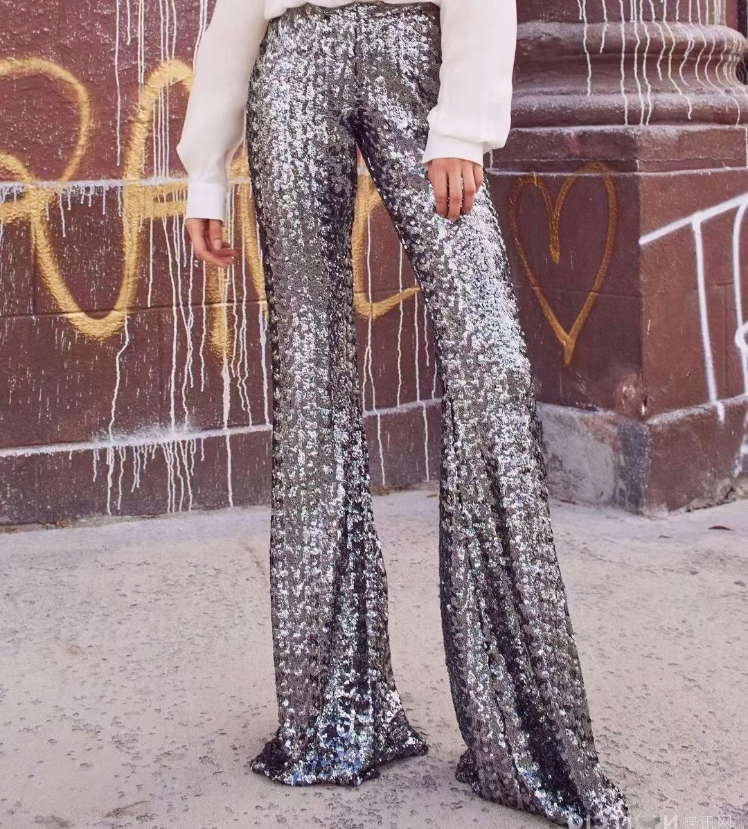 

Top Quality New 2022 All Season Top Quality Sequined Pants for Ladies